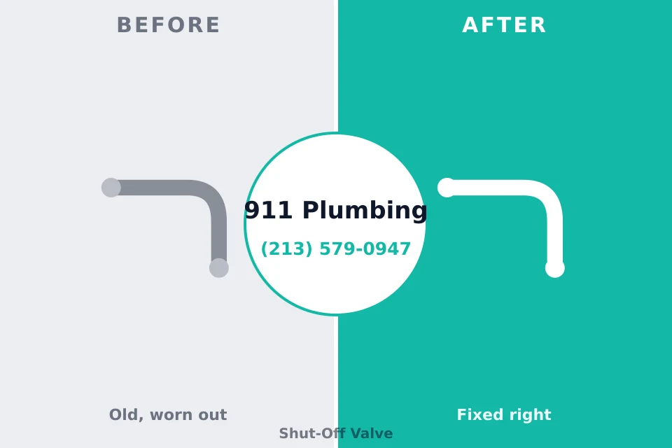 Before and after: plumbing repair Weston Mills, NY